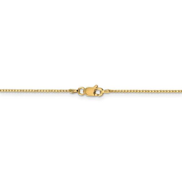 1mm 14k Yellow Gold, Box Chain Necklace, 18 Inch - Picture 4 of 8
